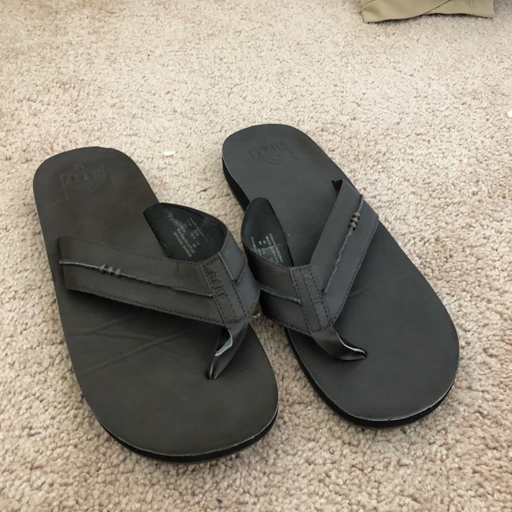 Reef leather slides, flip flops, Sandals, men’s 12